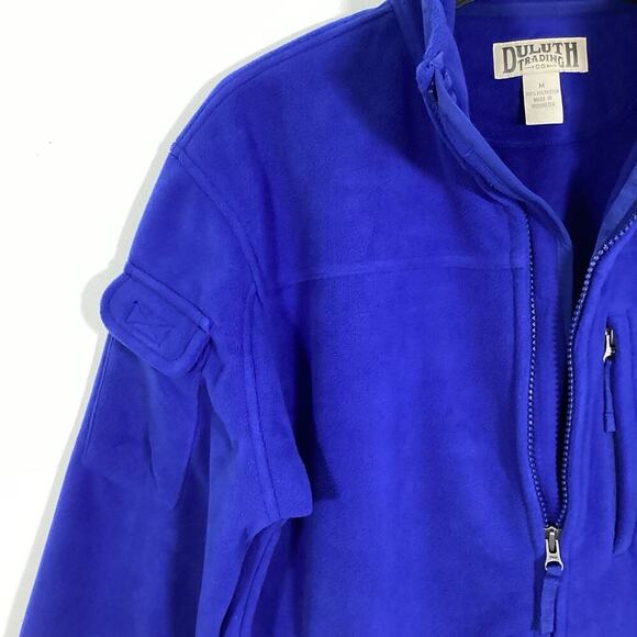 Duluth Trading Co. Full Zip Fleece Jacket Utility Outdoor Blue Men Medium Warm - Picture 4 of 7